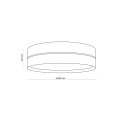 Lampa sufitowa plafon z Czarno-Złotym Abażurem do salonu 4345 TK Lighting