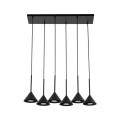 Lampa wisząca zwisy metalowe klosze CONO BLACK MINI 6xGU10 10306 TK Lighting