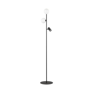 Lampa podłogowa VOX gwint GU10/G9 moc 10W styl skandynawski szklany klosz | czarny 16063 TK lighting