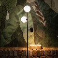 Lampa podłogowa VOX gwint GU10/G9 moc 10W styl skandynawski szklany klosz | czarny 16063 TK lighting