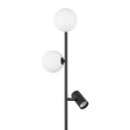 Lampa podłogowa VOX gwint GU10/G9 moc 10W styl skandynawski szklany klosz | czarny 16063 TK lighting
