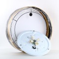 Lampa sufitowa plafon z Czarno-Złotym Abażurem do salonu 4345 TK Lighting