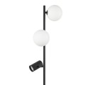 Lampa podłogowa VOX gwint GU10/G9 moc 10W styl skandynawski szklany klosz | czarny 16063 TK lighting
