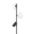 Lampa podłogowa VOX gwint GU10/G9 moc 10W styl skandynawski szklany klosz | czarny 16063 TK lighting