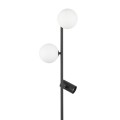 Lampa podłogowa VOX gwint GU10/G9 moc 10W styl skandynawski szklany klosz | czarny 16063 TK lighting