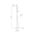 Lampa podłogowa VOX gwint GU10/G9 moc 10W styl skandynawski szklany klosz | czarny 16063 TK lighting