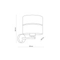 Kinkiet HILTON gwint E27 moc 15W styl nowoczesny klosz tkanina | czarny 4344 TK lighting