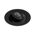Oczko podtynkowe czarne AURA ruchome do nowoczesnego IP65 do łazienki 10571