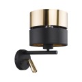 Kinkiet HILTON gwint E27 moc 60W styl nowoczesny klosz tkanina | czarny 2579 TK lighting