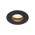 Oczko podtynkowe czarne AURA ruchome do nowoczesnego IP65 do łazienki 10571