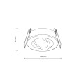 Oczko podtynkowe białe AURA na GU10 ruchome do łazienki IP65 10572