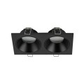 Podwójne oczko sufitowe PRISMA DUO czarne do nowoczesnej łazienki na GU10 10579 TK Lighting