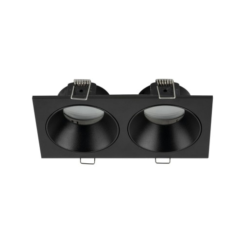 Podwójne oczko sufitowe PRISMA DUO czarne do nowoczesnej łazienki na GU10 10579 TK Lighting