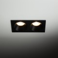 Podwójne oczko sufitowe PRISMA DUO czarne do nowoczesnej łazienki na GU10 10579 TK Lighting