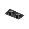 Podwójne oczko sufitowe PRISMA DUO czarne do nowoczesnej łazienki na GU10 10579 TK Lighting