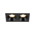 Podwójne oczko sufitowe PRISMA DUO czarne do nowoczesnej łazienki na GU10 10579 TK Lighting