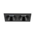 Podwójne oczko sufitowe PRISMA DUO czarne do nowoczesnej łazienki na GU10 10579 TK Lighting