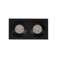 Podwójne oczko sufitowe PRISMA DUO czarne do nowoczesnej łazienki na GU10 10579 TK Lighting
