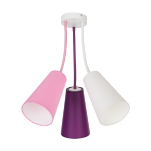 Lampa sufitowa WIRE gwint E27 moc 15W styl nowoczesny klosz tkanina | wielokolorowy 1711 TK lighting