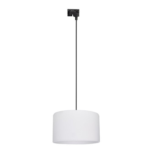 Nowoczesna lampa wisząca z biała kloszem do systemu 1 fazowego TRACER LINEN 10671 TK Lighting