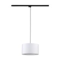 Nowoczesna lampa wisząca z biała kloszem do systemu 1 fazowego TRACER LINEN 10671 TK Lighting