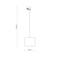 Lampa wisząca 1fazowa szynowa z kloszem TRACER WHITE Ø30 biała 10675