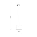 Lampa wisząca 1fazowa szynowa z kloszem TRACER WHITE Ø20 biała 10679
