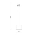 Lampa wisząca do szynoprzewodu 3 obwodowego TRACER klosz juta 10696 TK Lighting