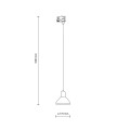 Lampa wisząca szynowa 3 fazowa TRACER NEO czarna szklany klosz 10681 TK Lighting