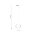 Lampa wisząca system 1 fazowy glamour TRACER BONO czarna 10648 TK Lighting