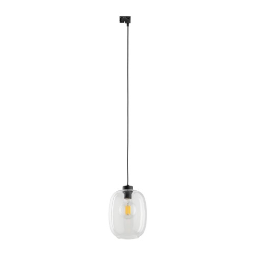 Lampa wisząca czarna szklany klosz system 1 fazowy TRACER ELIO 10662 TK Lighting