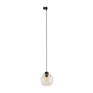 Lampa wisząca bursztynowy szklany klosz system 1 fazowy CUBUS 10667 TK Lighting