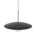 Lampa wisząca czarna SLATE GLASS nad stół biały szklany klosz 10637 TK Lighting