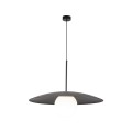Lampa wisząca czarna SLATE GLASS nad stół biały szklany klosz 10637 TK Lighting