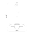 Lampa wisząca w stylu glamour do jadalni, szklany klosz E27 10911 TK Lighting