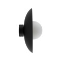 Minimalistyczny kinkiet ścienny czarny + szklany mleczny klosz 10934 TK Lighting