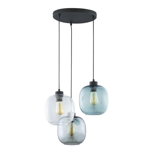 Lampa wisząca ELIO gwint E27 moc 15W styl nowoczesny szklany klosz | czarny 3184 TK lighting
