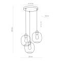 Lampa wisząca ELIO gwint E27 moc 15W styl nowoczesny szklany klosz | czarny 3184 TK lighting