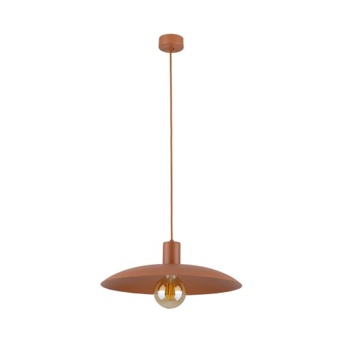 Lampa wisząca z kloszem w kolorze ceglastym ASTRA BRICK nad stół 10882 TK