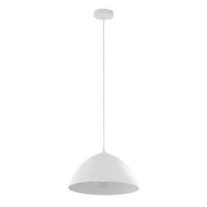 Minimalistyczna lampa wisząca FARO z białym metalowym kloszem nad stół 3192 TK Lighting