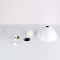 Minimalistyczna lampa wisząca FARO z białym metalowym kloszem nad stół 3192 TK Lighting