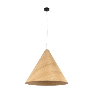 Nowoczesna lampa wisząca SOLIN z drewnianym kloszem w stylu glamour na E27  10597 TK Lighting