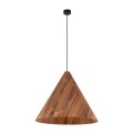Lampa wisząca SOLIN z designerskim drewnianym kloszem do salonu 10598 TK