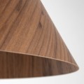 Lampa wisząca SOLIN z designerskim drewnianym kloszem do salonu 10598 TK