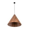 Lampa wisząca SOLIN z designerskim drewnianym kloszem do salonu 10598 TK