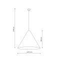 Lampa wisząca SOLIN z designerskim drewnianym kloszem do salonu 10598 TK