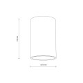 Spot sufitowy natynkowy biały tuba FLARE do sypialni na GU10 10584 TK Lighting