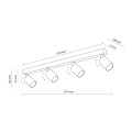 Reflektorki sufitowe na listwie do salonu 4XGU10 10630 TK Lighting