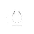 Lampa sufitowa podtynkowa VOX z mlecznym kloszem na G9 10963 TK Lighting