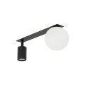 Sufitowa lampa podtynkowa czarna z szklanym kulistym kloszem do sypialni 10927 TK Lighting